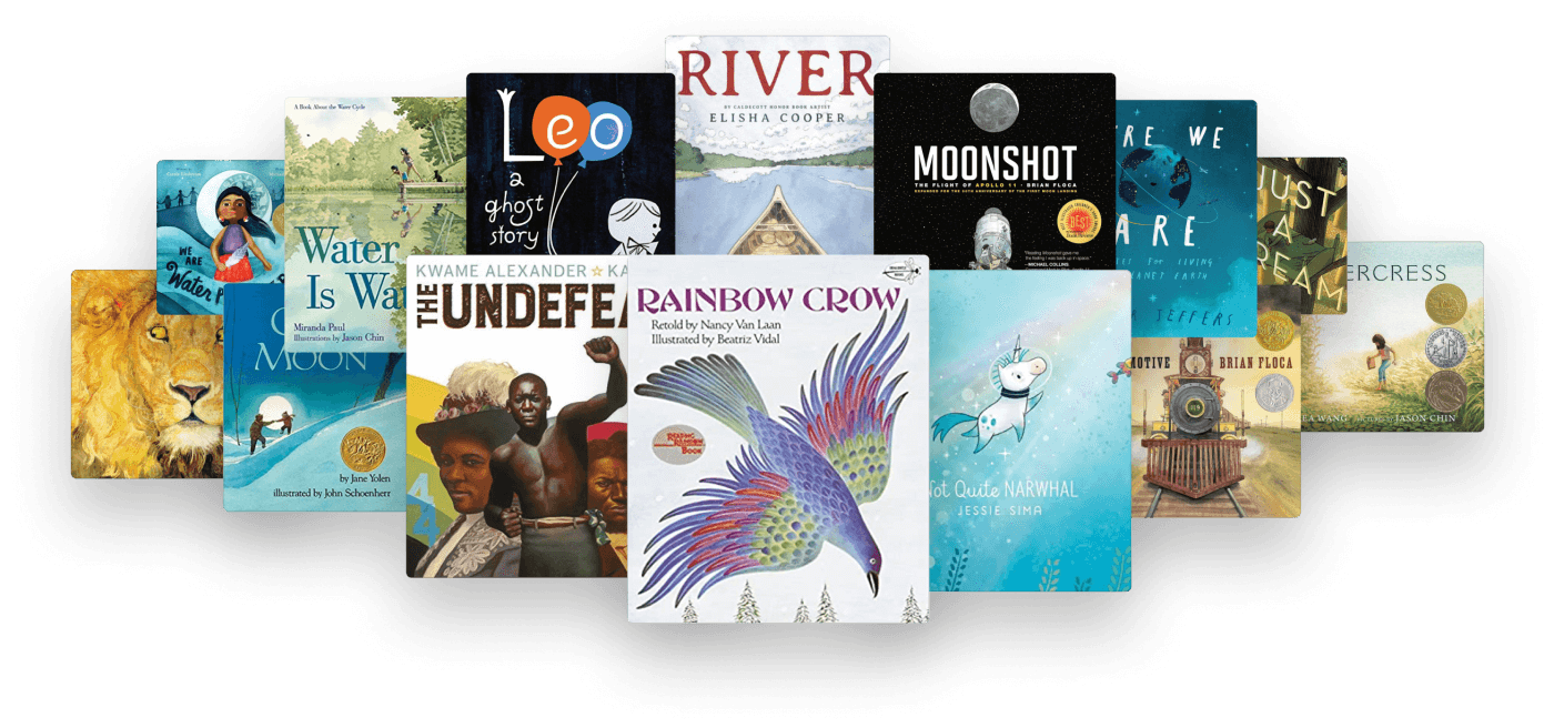 A collection of award-winning children's book covers